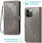 iMoshion Hoesje Geschikt voor iPhone 13 Pro Hoesje Met Pasjeshouder - iMoshion Mandala Bookcase - Grijs