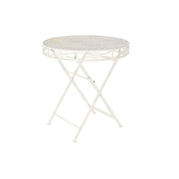 Eettafel Home ESPRIT Wit Metaal 70 x 70 x 73 cm