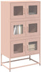 vidaXL - Hoge - kast - 68x39x123 - cm - staal - roze