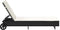 vidaXL - Ligbed - met - wielen - en - kussen - poly - rattan - zwart