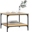 vidaXL - Salontafel - 55x55x40 - cm - bewerkt - hout - sonoma - eikenkleurig