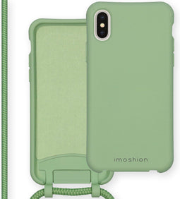 imoshion Hoesje Geschikt voor iPhone Xs / X Hoesje Met Koord - imoshion Color Backcover met afneembaar koord - Groen