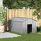 vidaXL - Hondenhok - met - dak - 114x202x101 - cm - gegalvaniseerd - staal
