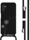 iMoshion Hoesje Geschikt voor Samsung Galaxy A14 (5G) / A14 (4G) Hoesje Met Koord - iMoshion Siliconen design hoesje met koord - Zwart / Dandelion Black