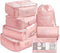 Packing Cubes Set 8-Delig - Organizer Voor Koffer En Backpack - Roze