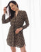 ONLY ONLCORY LS V-NECK TUNIC WVN NOOS - Korte jurk met lange mouwen - All over print - Maat L