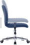 vidaXL - Eetkamerstoelen - 2 - st - stof - blauw