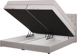 MAGNATE - Boxspringbed - Grijs - 160 x 200 cm - Polyester