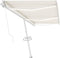 vidaXL - Luifel - handmatig - uittrekbaar - met - LED - 600x350 - cm - crèmekleurig