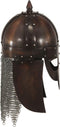 Vikinghelm replica LARP staal koperkleurig
