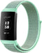 iMoshion Bandje Geschikt voor Fitbit Charge 3 / 4 - iMoshion Nylon band klittenband met design aansluiting - Mintgroen