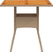 Tuintafel 80x80x75 cm poly rattan en acaciahout beige