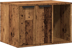 vidaXL - Kattenbakkast - 60x40x40 - cm - bewerkt - hout - oud - houtkleurig