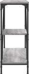 vidaXL - Wandtafel - 88,5x30x75 - cm - bewerkt - hout - grijs - sonoma - eikenkleurig
