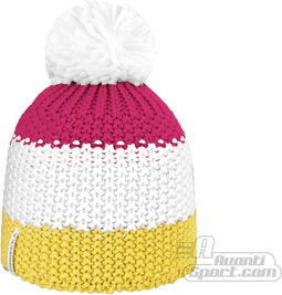 Brekka Ski Pon - Muts - Dames - Maat One Size - Roze;Wit;Geel