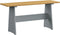 vidaXL - Eettafel - met - bankje - REINE - massief - grenenhout - honingbruin&grijs