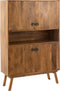 J-Line kast Lora 4 Deuren Mango - hout - bruin