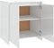 vidaXL - Dressoir - 70x41x75 - cm - bewerkt - hout - hoogglans - wit