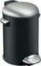 EKO - Belle Deluxe pedaalemmer 3 liter - Steel Plastic - zwart glanzend, mat RVS - Prullenbak