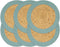vidaXL - Placemats - 6 - st - rond - 38 - cm - jute - olijfgroen