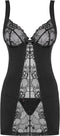 Obsessive Heartina Chemise met String - Erotische jurk - Maat L/XL - Zwart