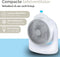 Mini Tafelventilator met Koelelement - Verstelbare Mini Ventilator met 3 Standen - USB Ventilator