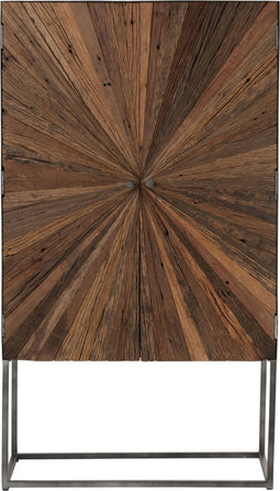 J-Line barkast Shanil 2 Deuren - hout/ijzer - naturel/grijs