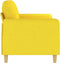 vidaXL - Tweezitsbank - 140 - cm - stof - lichtgeel