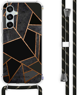 iMoshion Hoesje Geschikt voor Samsung Galaxy A54 (5G) Hoesje Met Koord - iMoshion Design Hoesje met Koord - Zwart / Black Graphic