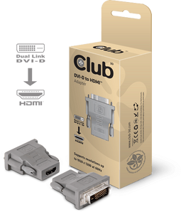 Club 3D - DVI to HDMI Adapter - AMD 3000/4000/5000 series - Grijs Zwart