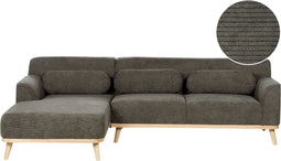 SIMOS - Hoekbank - Donkergroen - Rechtszijdig - Corduroy