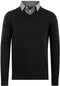 Milanoro Herenpullover - Overhemdkraag - Donkergrijs - XL
