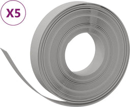 vidaXL - Tuinranden - 5 - st - 10 - m - 10 - cm - polyetheen - grijs