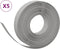 vidaXL - Tuinranden - 5 - st - 10 - m - 10 - cm - polyetheen - grijs