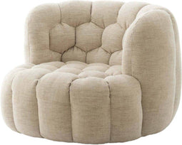 Amara fauteuil velvet - crème