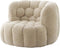 Amara fauteuil velvet - crème