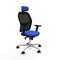 Jorquera Piqueras y Crespo 2D086N2 - Bureaustoel met hoofdsteun - Verstelbare hoogte en armleuning - Blauw