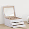vidaXL - Sieradendoosje - 3-laags - 23x20,5x14 - cm - wit