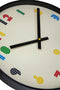 Wandklok 35cm - Stil - Zwart/Multikleur - ABS - nXt 'Bit'