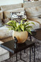 Capi Europe - Vaas bol Groove Black & Gold - 18x15 - Goud - Opening Ø11 - Bloempot voor binnen - 5 jaar garantie - BGVGB102