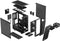 Fractal Design Meshify 2 Compact - Tower - ATX µATX Mini-ITX - Gehard glas - Grijs