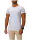 JOE FRANKS T-shirt High V-hals Grijs Melange – Slim Fit – Maat XL