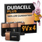 Duracell Plus 9V - alkaline batterijen - 100% levensduur - (4 stuks)