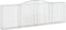 vidaXL - Schanskorven - 6 - st - gewelfd - 400x30x120/140 - cm - ijzer