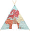 Wereldkaart Tipi Tent Multikleur Wigwam Speeltent / 100% katoen / 120 x 120 x 160 / 2 jaar garantie