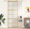 vidaXL - Schuifdeur - 76x205 - cm - mat - ESG-glas - en - aluminium - goudkleurig