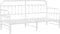 vidaXL - Bedbank - met - Uittrekbed - - - Wit, - 80x200 - cm, - Staal
