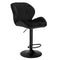 Woltu BH139sz-1 - Barkruk - Verstelbaar - Draaibaar - Fluweel - Zwart