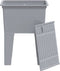 vidaXL - Waskuip - 59x41x75 - cm - hars - grijs