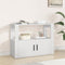 vidaXL Dressoir - 80x30x60 cm - bewerkt hout - wit